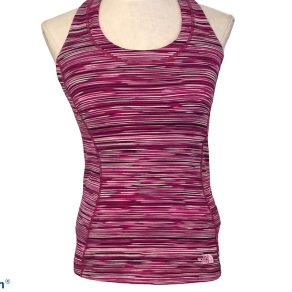 The North Face Tops - North face pink stripe sports bra top active gun
